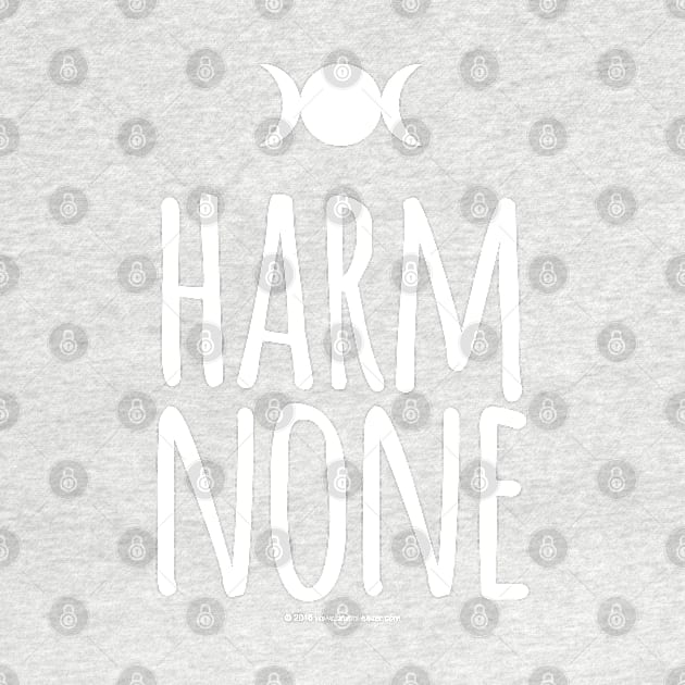 harm none wicca t-shirt by drumweaver